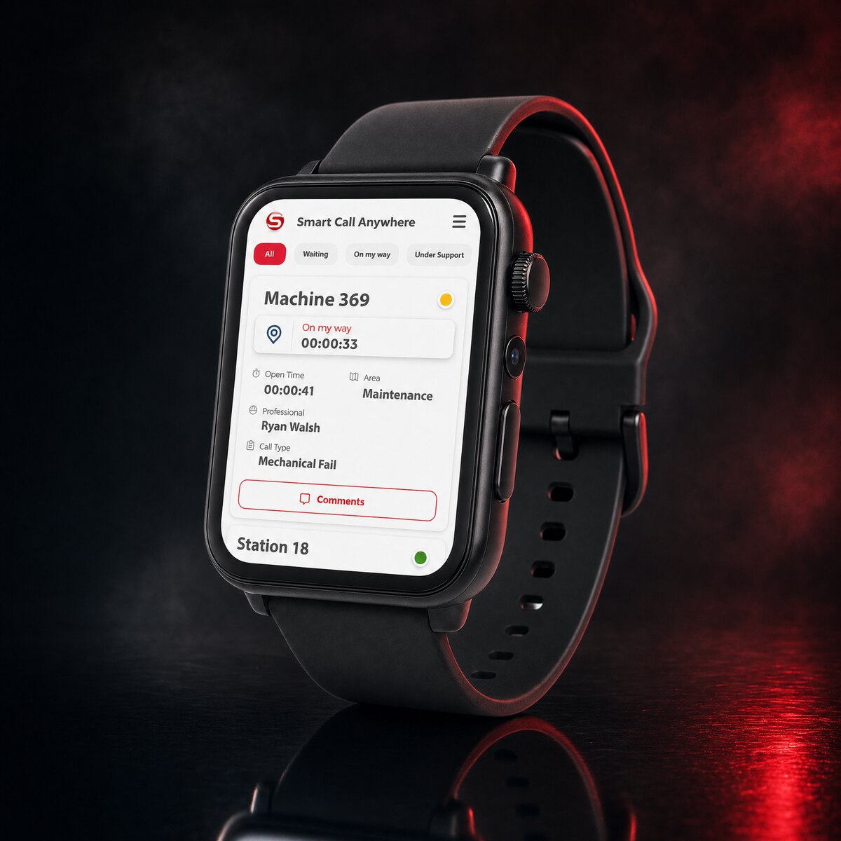 L5 smartwatch showing the Smart Call app