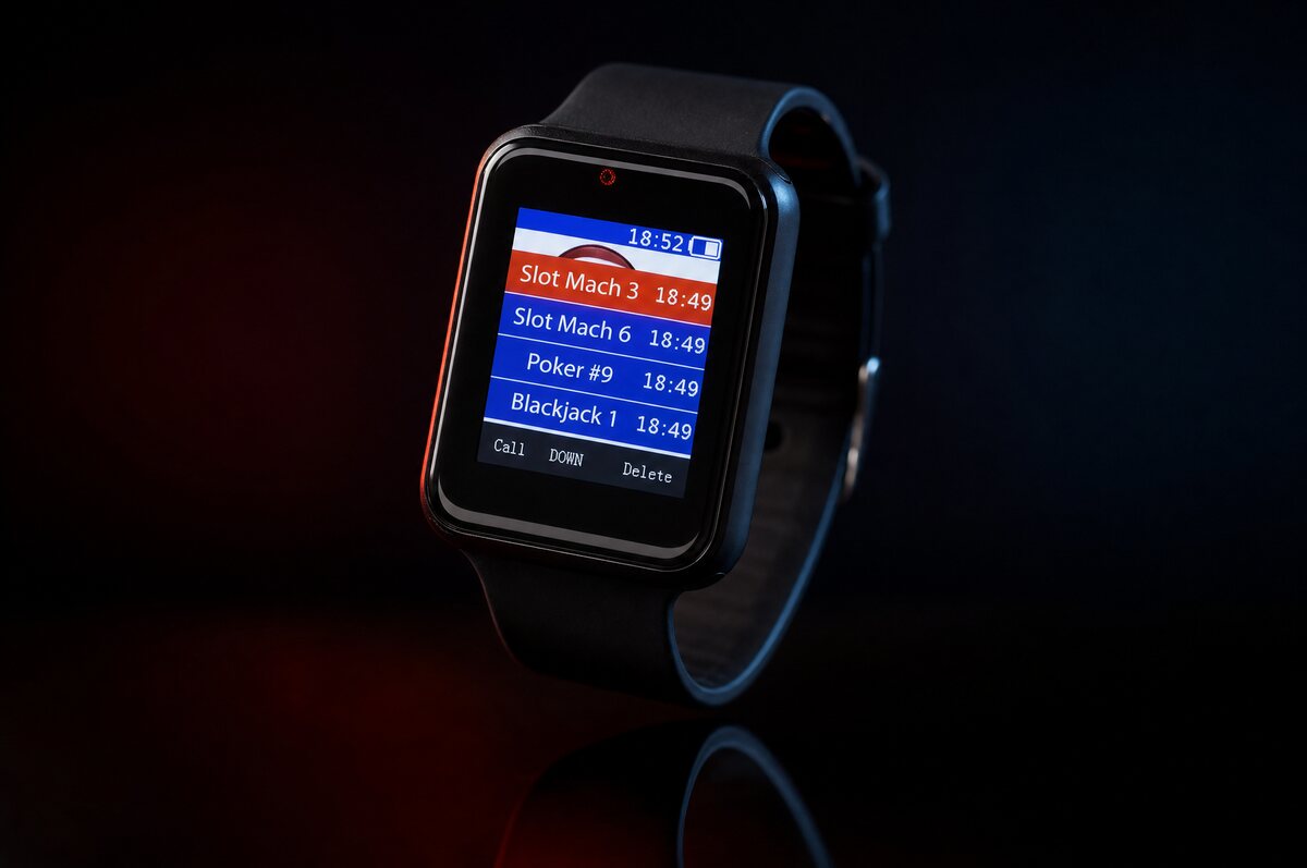 Watch receiver showing the incoming call